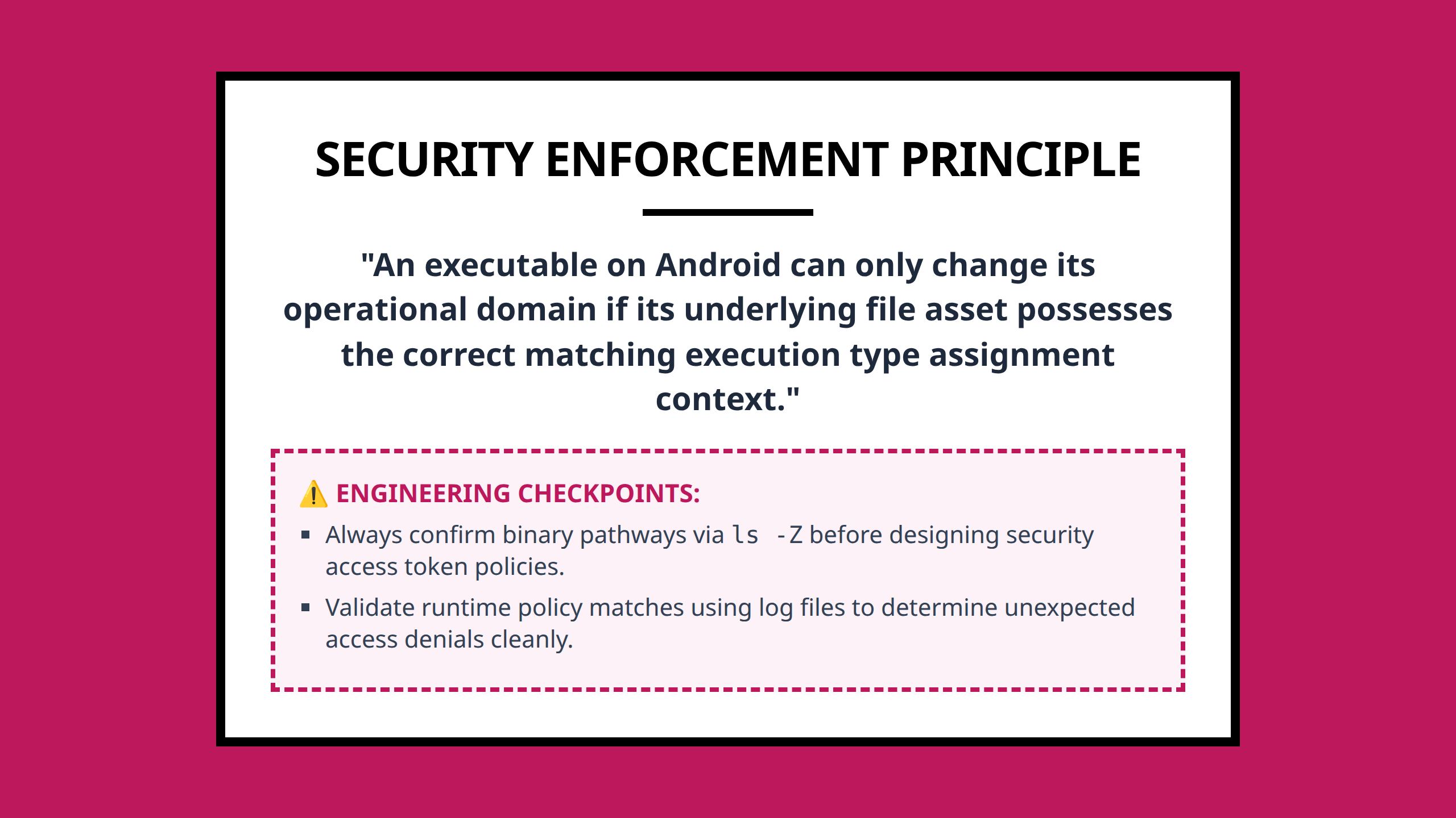 Android SELinux Core Labeling Rules and Directives Poster