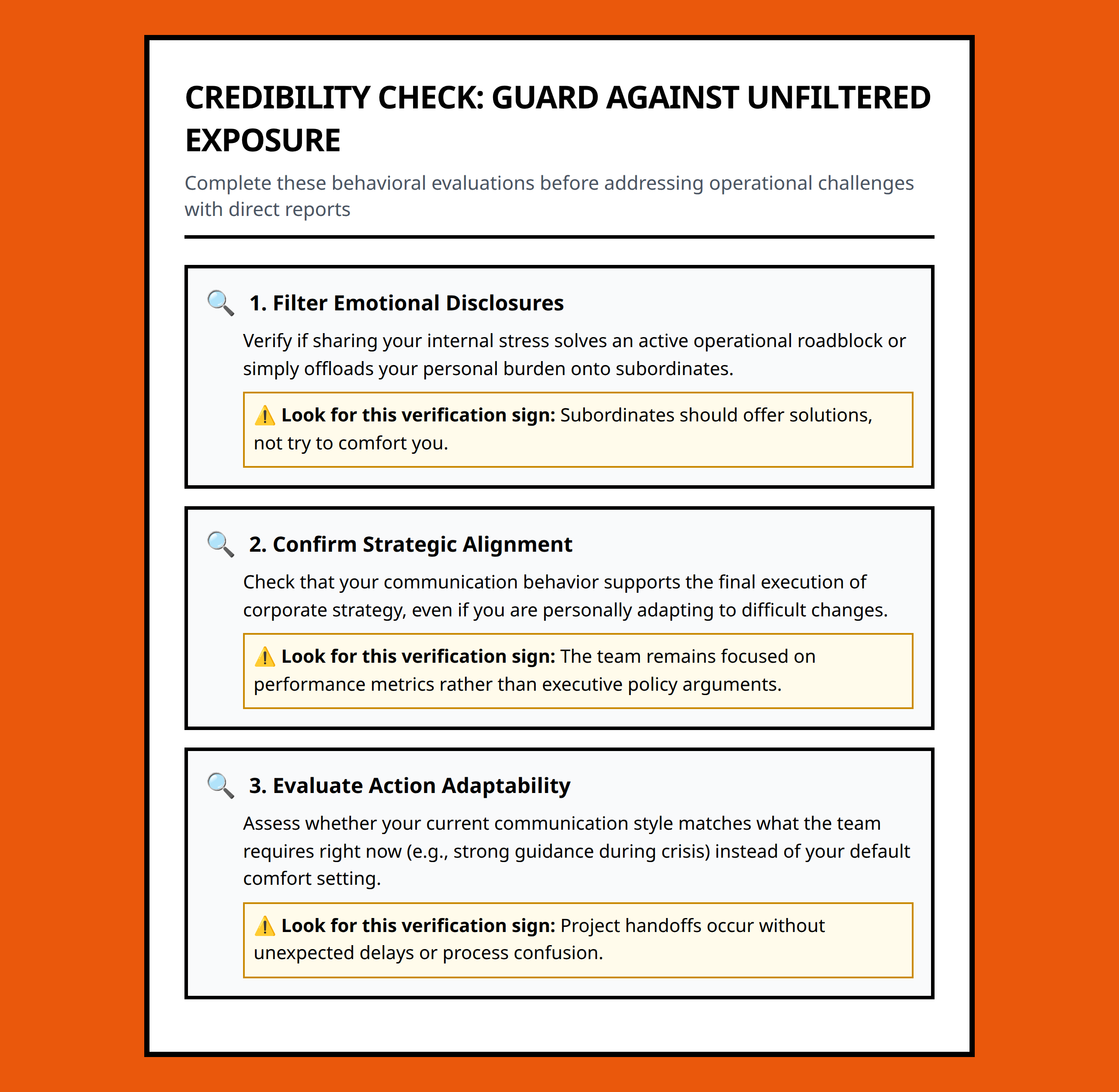 Checklist outlining verification checks to prevent authenticity traps and protect leadership authority