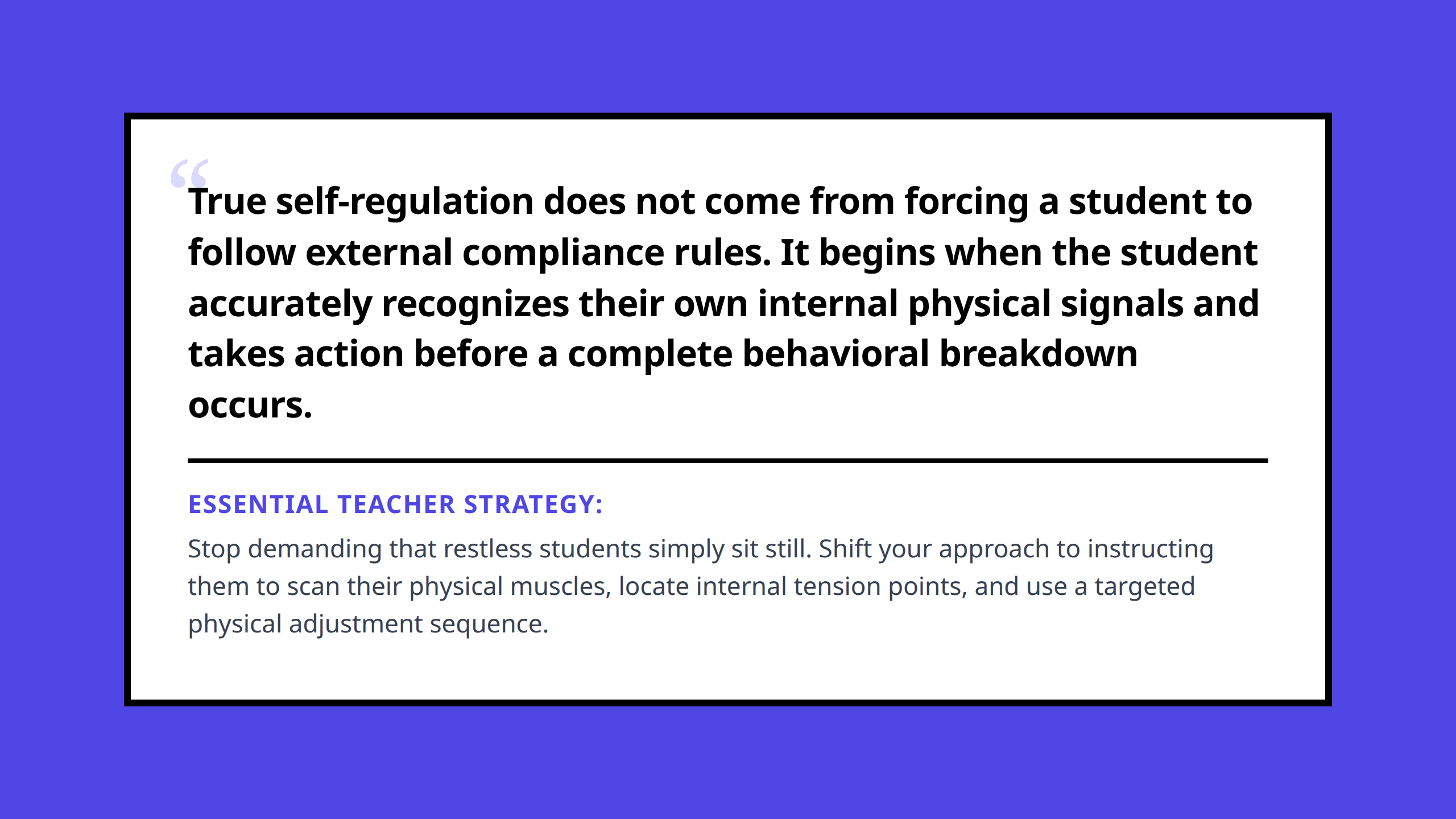 Core Interoceptive Teaching Principle Quote Block