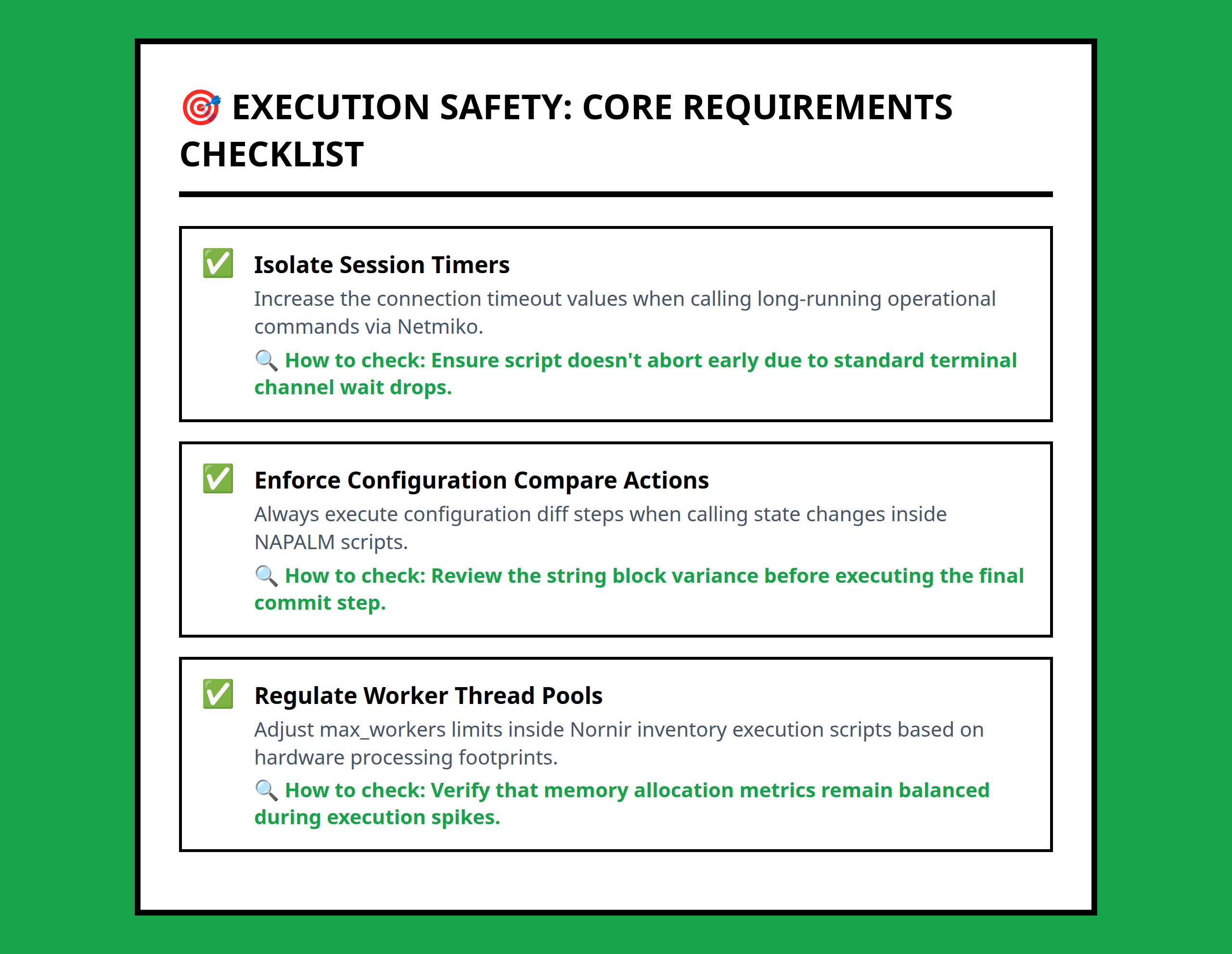 Engineering checklist for production automation deployment using python libraries