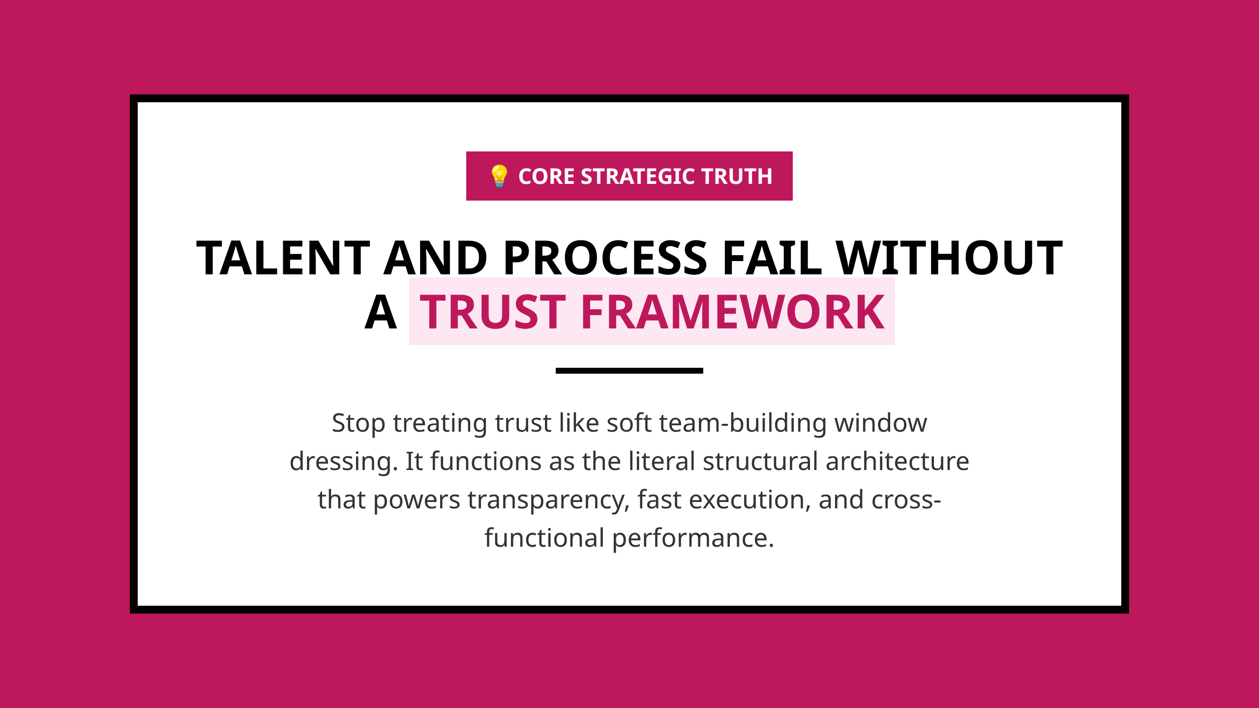 Mini poster emphasizing that trust is the real operating system of modern business teams